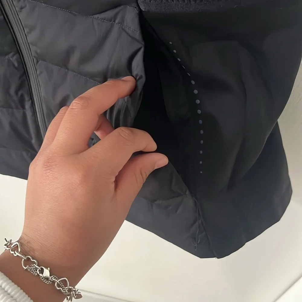 Lululemon Black Sleeveless Jacket with Embroidered Patch
